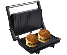 Panini keptuvė ir kontaktinis grilis SL-106, 1000 W, nepridegančios plokštės, juoda