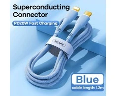 Greito įkrovimo kabelis REMAX RC-C063 20W PD USB-C į Lightning, 1.2m: Spalva - Mėlyna
