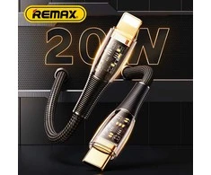 Greito įkrovimo kabelis REMAX RC-C061 20W PD permatomas USB-C į Lightning: Spalva - Mėlyna