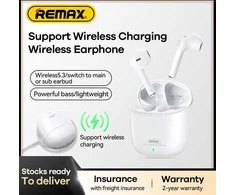 Belaidės TWS ausinės REMAX CozyBuds W5 Bluetooth 5.3 su belaidžiu įkrovimo dėklu: Spalva - Balta