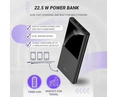 Remax Plona greitojo įkrovimo išorinė baterija FIT2 K10 10000mAh 22.5W PD, violetinė