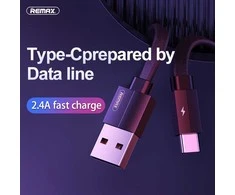 Remax Kerolla duomenų kabelis RC-094a 2m (USB – Type C): Spalva - Balta