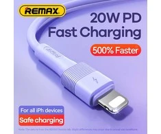 Greito įkrovimo kabelis REMAX RC-C056 20W PD skystas silikonas USB-C į Lightning, 1m: Spalva - Juoda