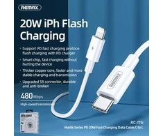 Greito įkrovimo kabelis REMAX RC-175i 20W PD USB-C į Lightning, 1m: Spalva - Šviesiai mėlyna