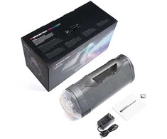 Nešiojamas belaidis garsiakalbis REMAX MONSTER RB-H30 15600mAh su NFC ir LED šviesomis: Spalva - Pilka