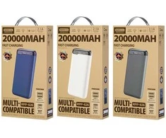 Išorinė baterija (Powerbank) REMAX RPP-626 20000mAh 2.1A su 2× USB, tamsiai mėlyna
