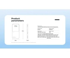 Greito įkrovimo išorinė baterija (Powerbank) REMAX RPP-679 10000mAh su 2 įmontuotais kabeliais, juoda