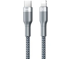 Greito įkrovimo kabelis REMAX RC-009 18W PD USB-C į Lightning: Spalva - Sidabrinė