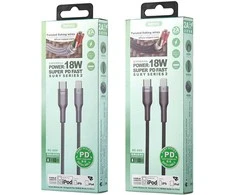 Greito įkrovimo kabelis REMAX RC-009 18W PD USB-C į Lightning: Spalva - Sidabrinė