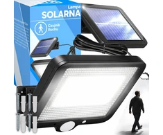 Retoo Lampa Saulės lempa su judesio jutikliu 100 LED - E077 mėlyna dėžutė