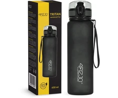 Sportinė gertuvė 4FIZJO 650 ml, tritanas, juoda