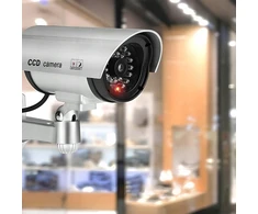 Vaizdo stebėjimo kameros muliažas RETOO E057 su LED indikatoriumi, sidabrinė, AA baterijos