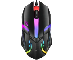 Pelė žaidimams FIT2 M3 RGB , su laidu USB, 1600 DPI, juoda