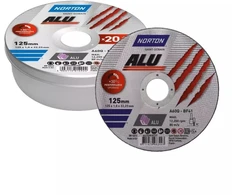 Abrazyvinis pjovimo diskas Norton ALU T41; 125x1x22,23 mm; 20 vnt. + 2 diskai