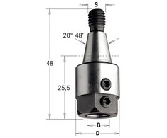 Adapteris CMT 304.000.02; M8/20° 48’