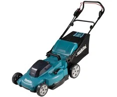 Makita DLM538Z akumuliatorinė vejapjovė 2 x 18 V, 53 cm, 4 viename (pjovimas / surinkimas / mulčiavimas / išmetimas į galą), 25,5kg, plastikinis korpusas, be akumuliatorinio ir krovinio