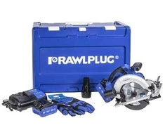 Akumuliatorinis diskinis pjūklas RawlPlug R-PCS18-XL2; 18 V; 2x5,0 Ah akum.