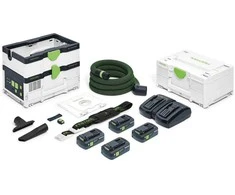 Akumuliatorinis dulkių siurblys Festool CLEANTEC CTLC SYS HPC 4,0 I-Plus; 18 V; 4x4,0 Ah akum.