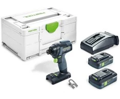 Akumuliatorinis smūginis suktuvas Festool TID 18 HPC 4,0 I-Plus; 18 V; 2x4,0 Ah akum.