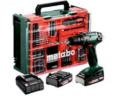 Akumuliatorinis suktuvas-gręžtuvas Metabo BS 18; 18 V; 2x2 Ah akum. + priedai