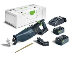 Akumuliatorinis tiesinis pjūklas Festool RSC 18 5,0 EB-Plus; 18 V; 2x5,0 Ah akum.