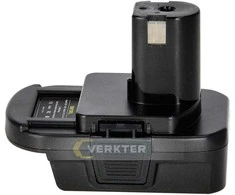 Akumuliatorių adapteris Ahlio; Dewalt/Milwaukee į Ryobi; skirtas tik 18 V