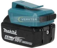 Akumuliatorių adapteris Ahlio tinka Makita 18V -> USB (x2) tinka krauti telefono baterijoms