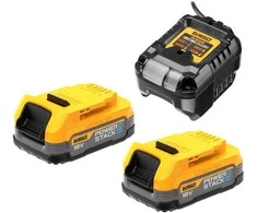 Akumuliatorius DeWalt DCB1102E2-QW; 18 V; 2x1,7 Ah; Li-ion + pakrovėjas DCB1102