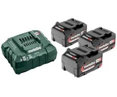 Akumuliatorius Metabo 18 V; 4,0 Ah; Li-ion; 3 vnt. + pakrovėjas Metabo ASC 30-36
