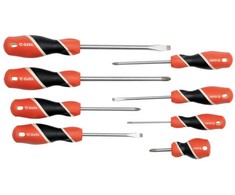 YATO SUKTUČIŲ RINKINYS 8 vnt. FLAT / CROSS S2 58 HRC 25966