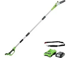 Grandininis pjūklas Aukštapjovė Greenworks G24PS20K2; 24 V; 1x2,0 Ah akum.