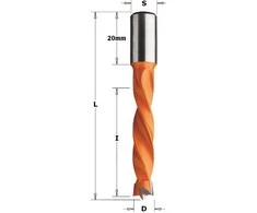 Grąžtas medienai CMT; S=10x20 mm; D=14x43 mm