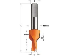 Grąžtas medienai CMT; S=10x25 mm; D=8x15 mm