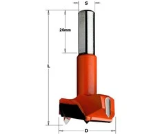 Furnitūros skylių grąžtas CMT; S=10 mm; D=16 mm