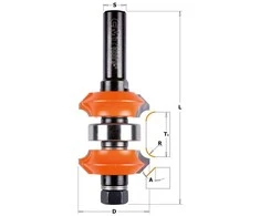 Apvalinimo freza CMT; S=12 mm; D=38 mm
