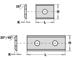 Obliaus peilis CMT 790.315.00; 31,5X9X1,5 mm