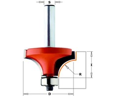 Cmt ROUNDOVER BIT W/BEARING HM S=6 D=16.7 R=2