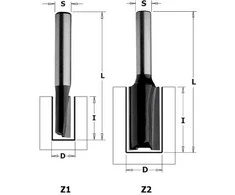 Tiesi pirštinė freza CMT Contractor K911-100; 10/20/51 mm