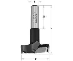 Furnitūros skylių grąžtas CMT; S=10 mm; D=25 mm