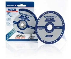 SPECIALIST+ deim. pj. diskas metalui 125x1.4x22.23 mm