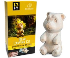 Drožinėjimo rinkinys BeaverCraft DIY05; figūrėlių drožinėjimui pradedantiesiems