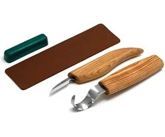 Drožinėjimo rinkinys BeaverCraft S02; 4 vnt.; šaukštų ir kitų medienos gaminių drožinėjimui