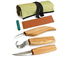 Drožinėjimo rinkinys BeaverCraft S13L; 5 vnt.; šaukštų ir kitų medienos gaminių drožinėjimui, kairiarankiams