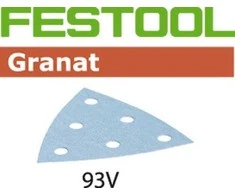 Festool Šlif. popierius delta šlifuokliui; Granat; 93 V; P180; 100vnt.