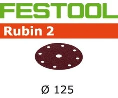 Festool Šlif. popierius eksc. šlifuokliui; Rubin2; Ø125 mm; P220; 50vnt.