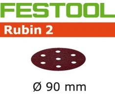 Festool Šlif. popierius eksc. šlifuokliui; Rubin2; Ø90 mm; P100; 50vnt.