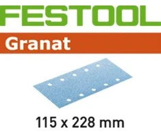 Festool Šlif. popierius plokšt. šlifuokliui; Granat; 115x228mm; P120; 100vnt.