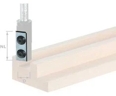Frezos peilių komplektas Festool HW-WP 25x5,5x1,1 (4x)