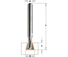 Galinė-dygių freza CMT; S=1/4''; D=5,3 mm
