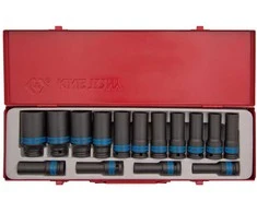 KING TONY ILGIEJI POVEIKINIAI LIZDAI 1/2 "SET 15 vnt. 10-32mm